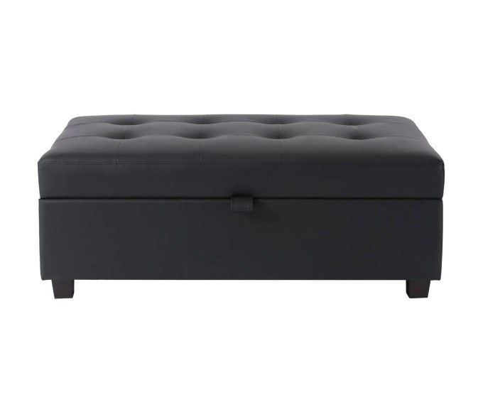 Metro Black Ottoman